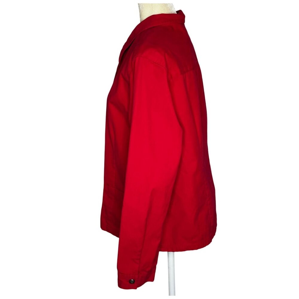 Vintage Classic Elements Red Cotton Button Front … - image 5